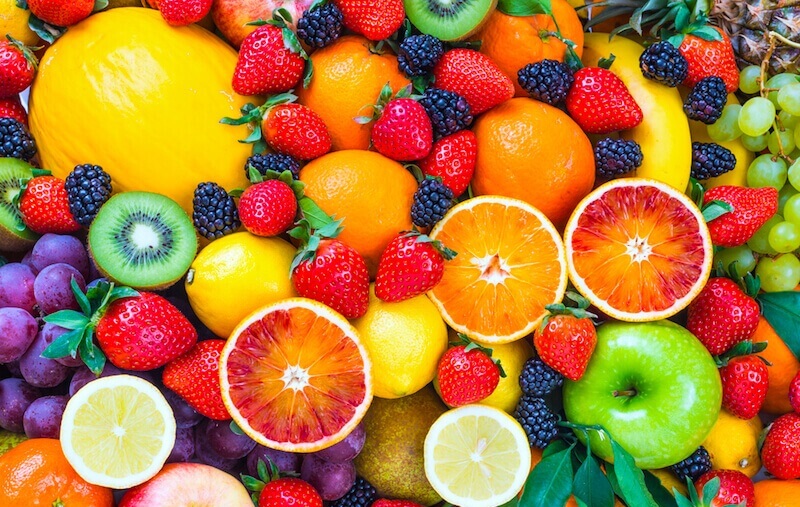 رنگ میوه ها وارزش غذایی آنها